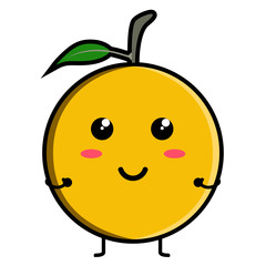 Cute orange emoticon