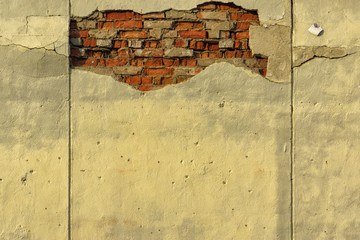 Vintage damaged wall background