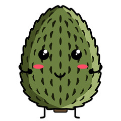 Cute soursop emoticon