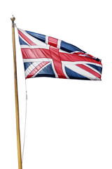 Flag of the United Kingdom isolated on white background
