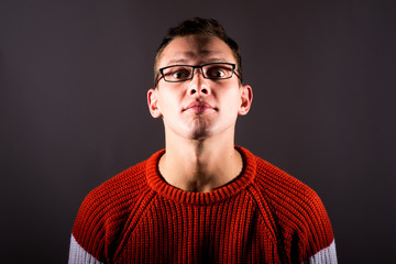 Fototapeta premium Mystical portrait of a young man