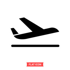 Airplane vector icon, travel symbol. Simple illustration for web or mobile app