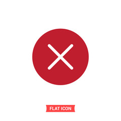 Close vector icon, delete symbol. Simple illustration for web or mobile app