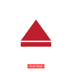 Obraz premium Eject vector icon, simple illustration for web or mobile app