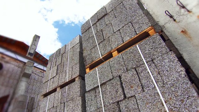 factory building blocks of cement and wood chips,general plan