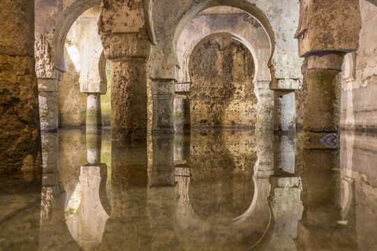 Arab cistern, former mosque during the Medieval Muslims Rule in Spain, Caceres