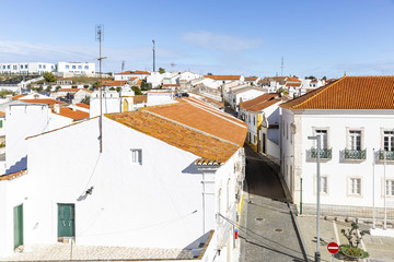 Fototapeta na wymiar a view of Alandroal town with typical white houses, District of Evora, Portugal