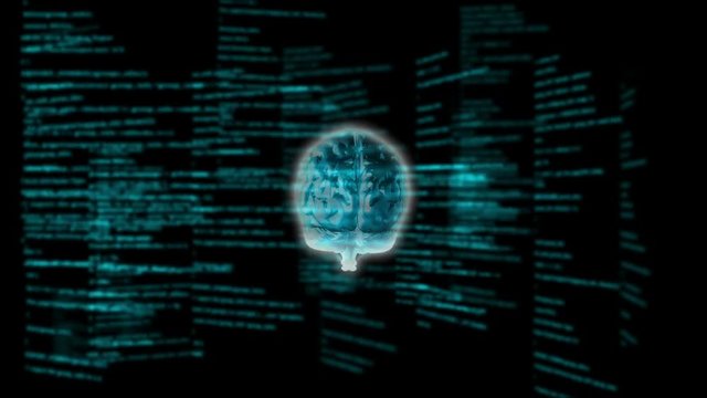 Artificial intelligence (AI) brain animation