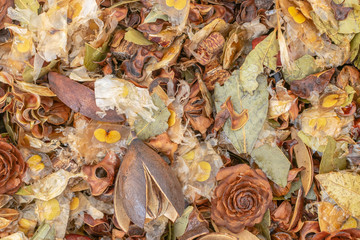 Fall colored potpourri for background or textures