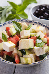Greek salad with feta cheese