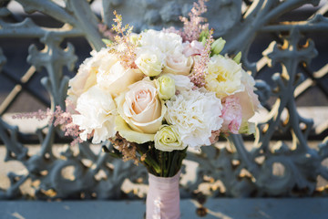 Beautiful pastel bridal bouquet