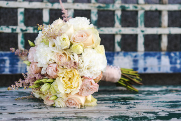 Beautiful pastel bridal bouquet