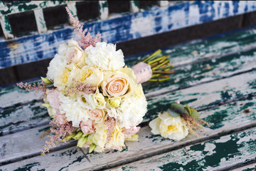 Beautiful pastel bridal bouquet