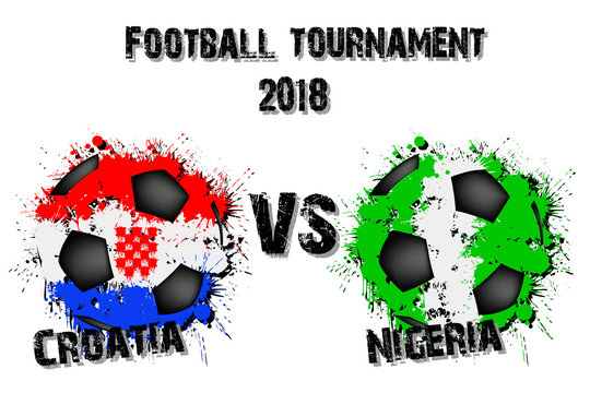 Soccer game Croatia vs Nigeria