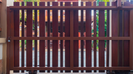 Wooden fence battens background