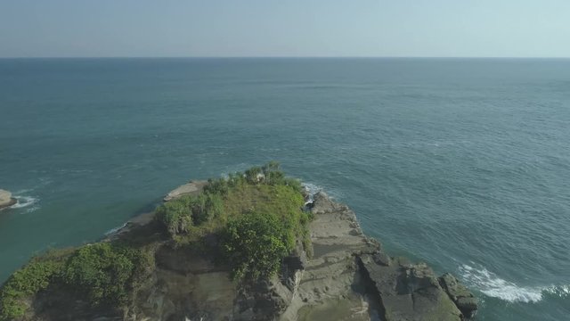 Aerial footage of Klayar beach, East Java, Indonesia. Format in RAW original, flat cinelike, no edited.