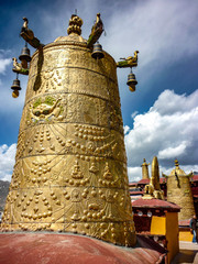 The rooftop of the Jokhang Temple, Lhasa, Tibet