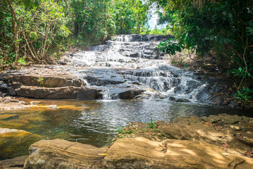 Beautiful waterfall in Brazil near Itacare city