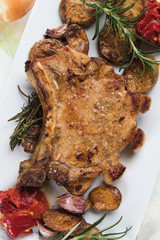 Perfect pork loin chop steak