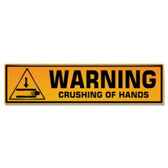 Vector and illustration graphic style,Pinch Point - Hand Crush symbol,Yellow rectangle Warning Dangerous icon on white background,Attracting attention Security First sign,Idea for presentation EPS10.
