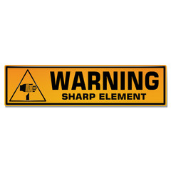 Vector and illustration graphic style,Sharp Element Warning symbol,Yellow rectangle Warning Dangerous icon on white background,Attracting attention Security First sign,Idea for presentation EPS10.