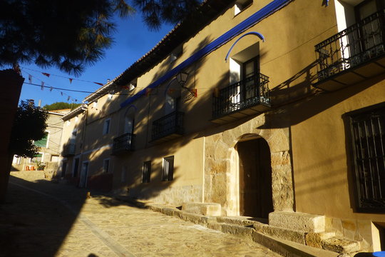 Luco de Jiloca, pueblo de Calamocha, en el Jiloca, provincia de Teruel, Aragón (España)