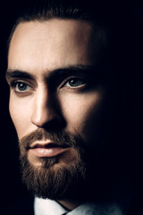 bearded handsome man