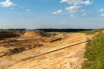 New road construction site