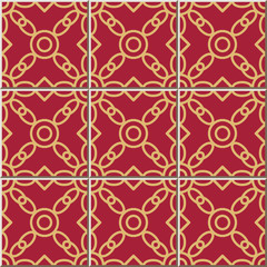 Ceramic tile pattern Round Circle Cross Frame Line Flower