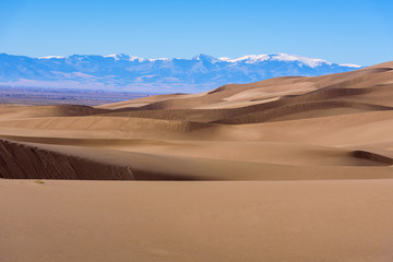 Fototapeta na wymiar Layered Sand Dunes at Great Sand Dunes National Park, Colorado, USA