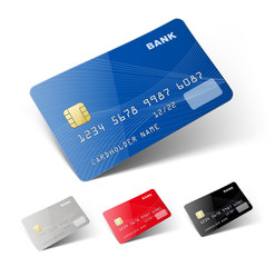 Credit cards isolated on white background. Ready to use. Vector illustration on white background. EPS10.