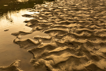 pattern of sand in the evening