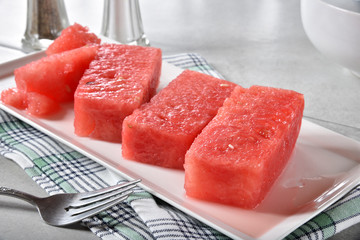 Sliced watermelon