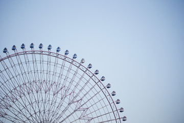 Ferris wheel with sky background 