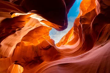 No drill light filtering roller blinds orange glow Lower Antelope Canyon