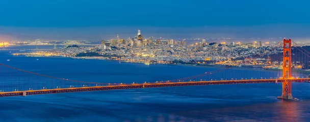 Foto auf Acrylglas Golden Gate bridge Sunset © vichie81