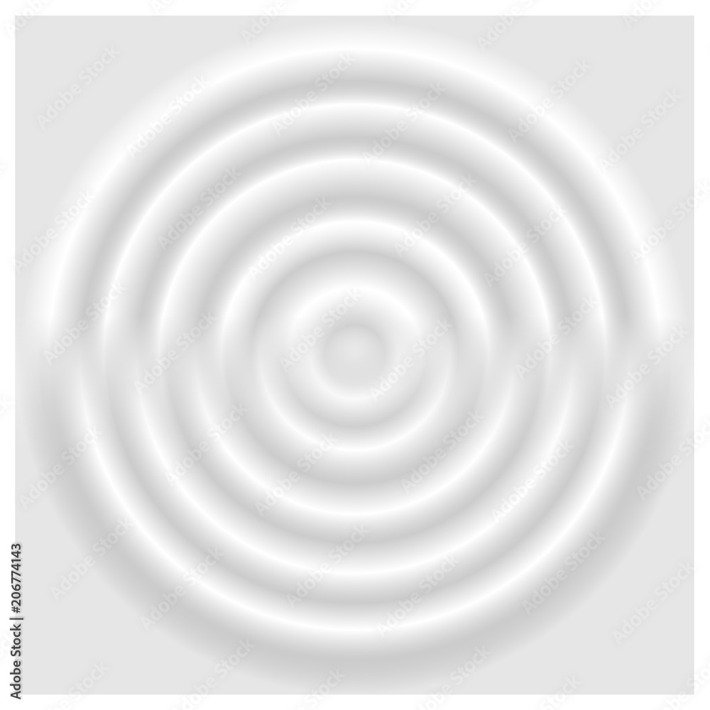 Poster abstract gray convex circles background. vector design element.