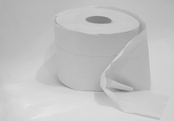 toilet paper on table