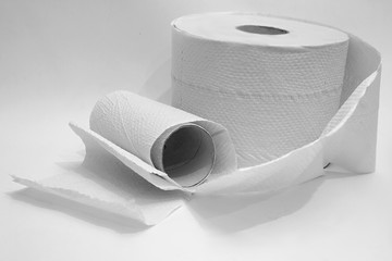 toilet paper on table