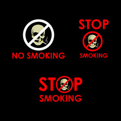 Stop Smoking Vector Template Design Illustration