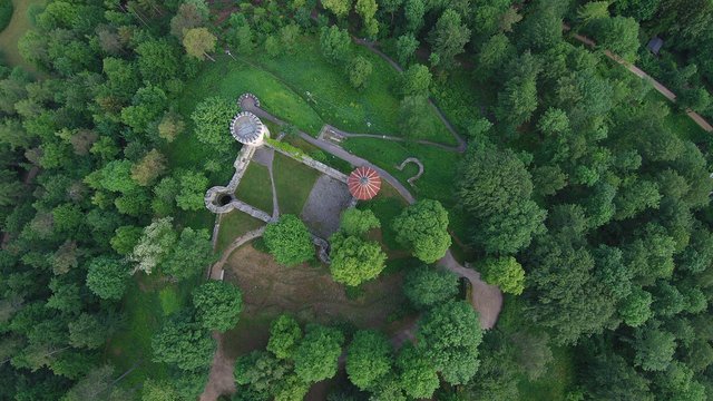 Rine Honberg in Tuttlingen in S&uuml;ddeutschland in Europa aufgenommen mit einer Drone