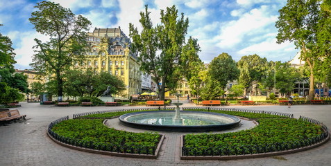 Odessa City Garden panorama, Ukraine - obrazy, fototapety, plakaty