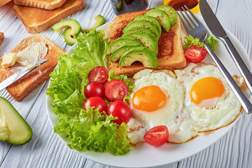 healthy aussie breakfast on a plate