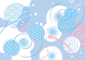 丸和柄 夏 渦筆