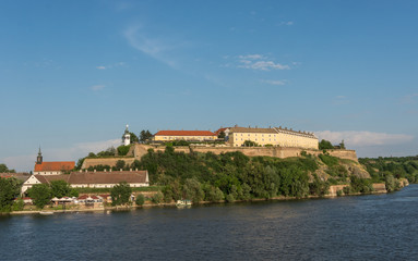 Fototapeta na wymiar Petrovaradin Fortress over Danube river. Novi Sad, Serbia