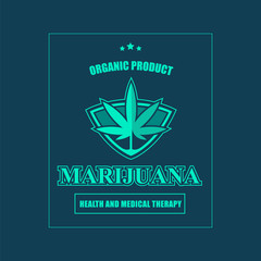 Medical marijuana badge. Vector graphic.