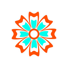 Flower icon. Isolated on white background. Vector illustration.