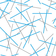 Fototapeta premium Abstract geometric seamless pattern. Intersection strips, scratches. Vector illustration.