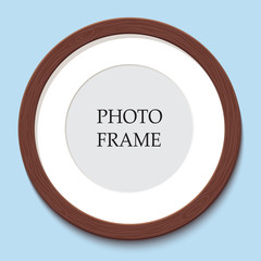 Fototapeta premium brown frame on a blue background