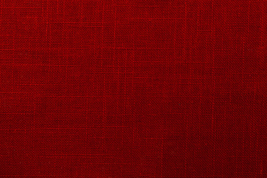 close up red fabric texture, background